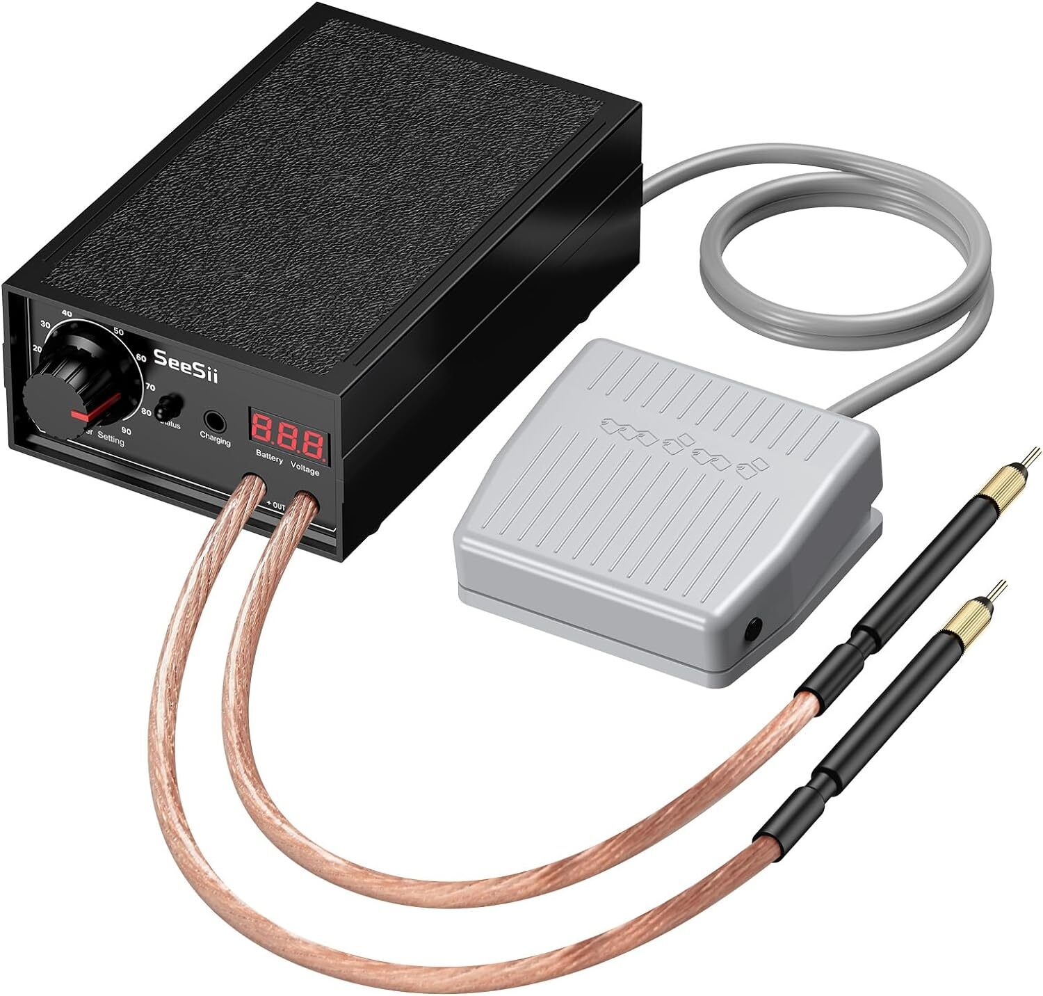 Seesii 8000W Spot Welder Foot Pedal Welding 90 Gears Spot Welding Machine kit
