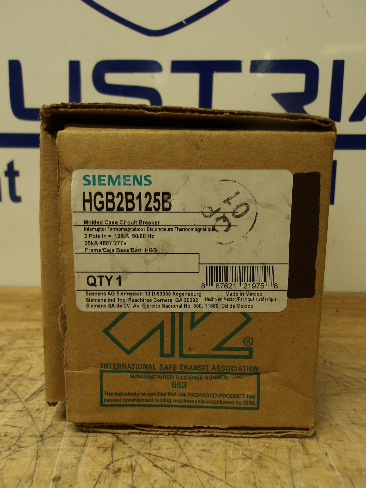 SIEMENS 125 AMP BREAKER 480/277 V, #78246G NIB