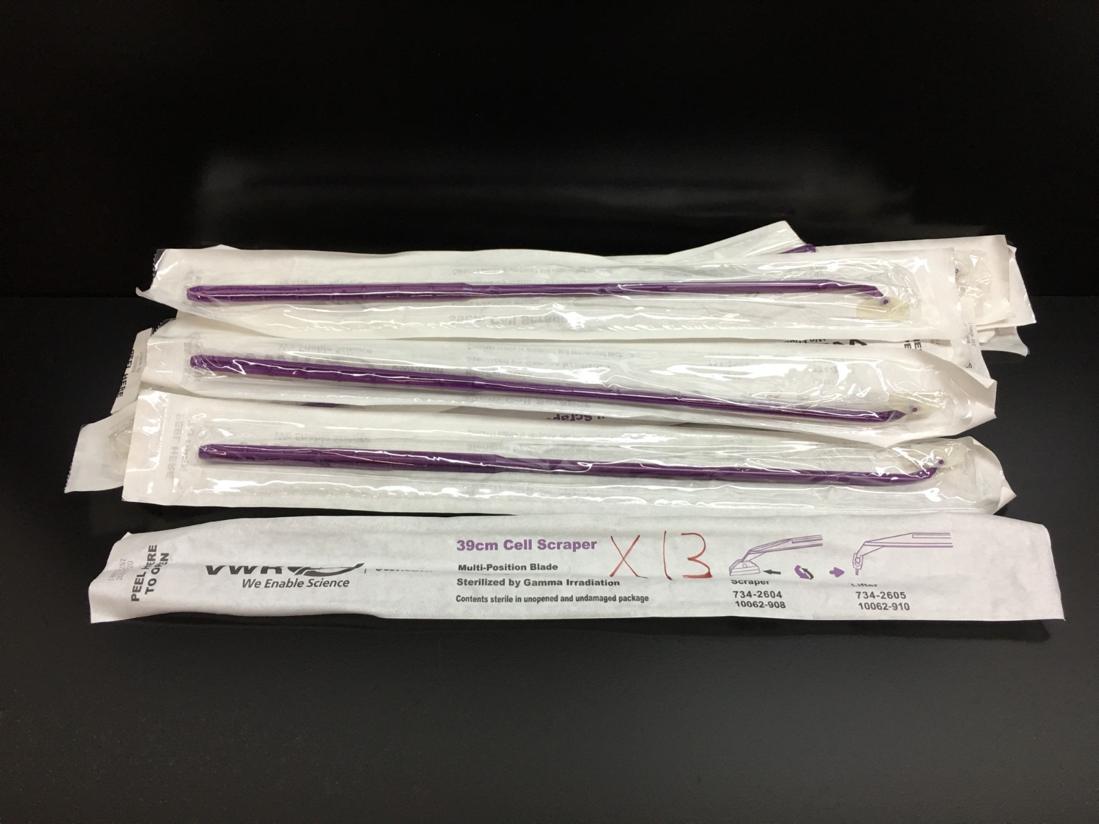 VWR Cat No 734-2604 Cell Scraper 39cm Blade Width 30mm Lot 13 PCS