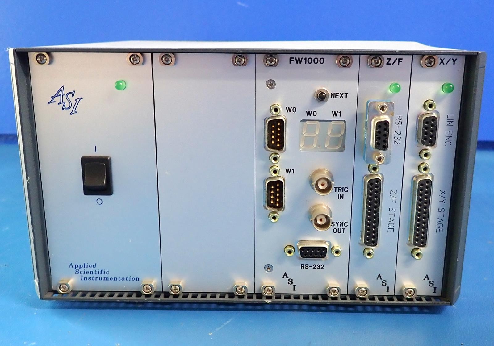 ASI LX-4000 Microscope Stage Controller w/ FW-1000 Filter Wheel Z/F & X/Y CCAs