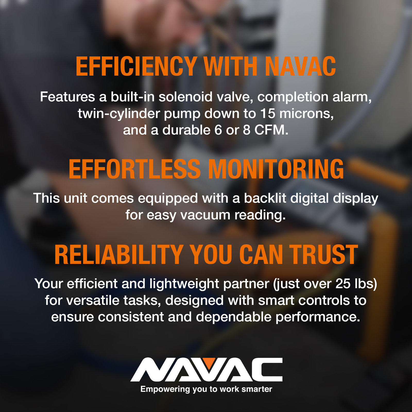 NAVAC NRP8Di Smart Vacuum Pump Vacuum Pump for The Evacuation of HVAC Equipment