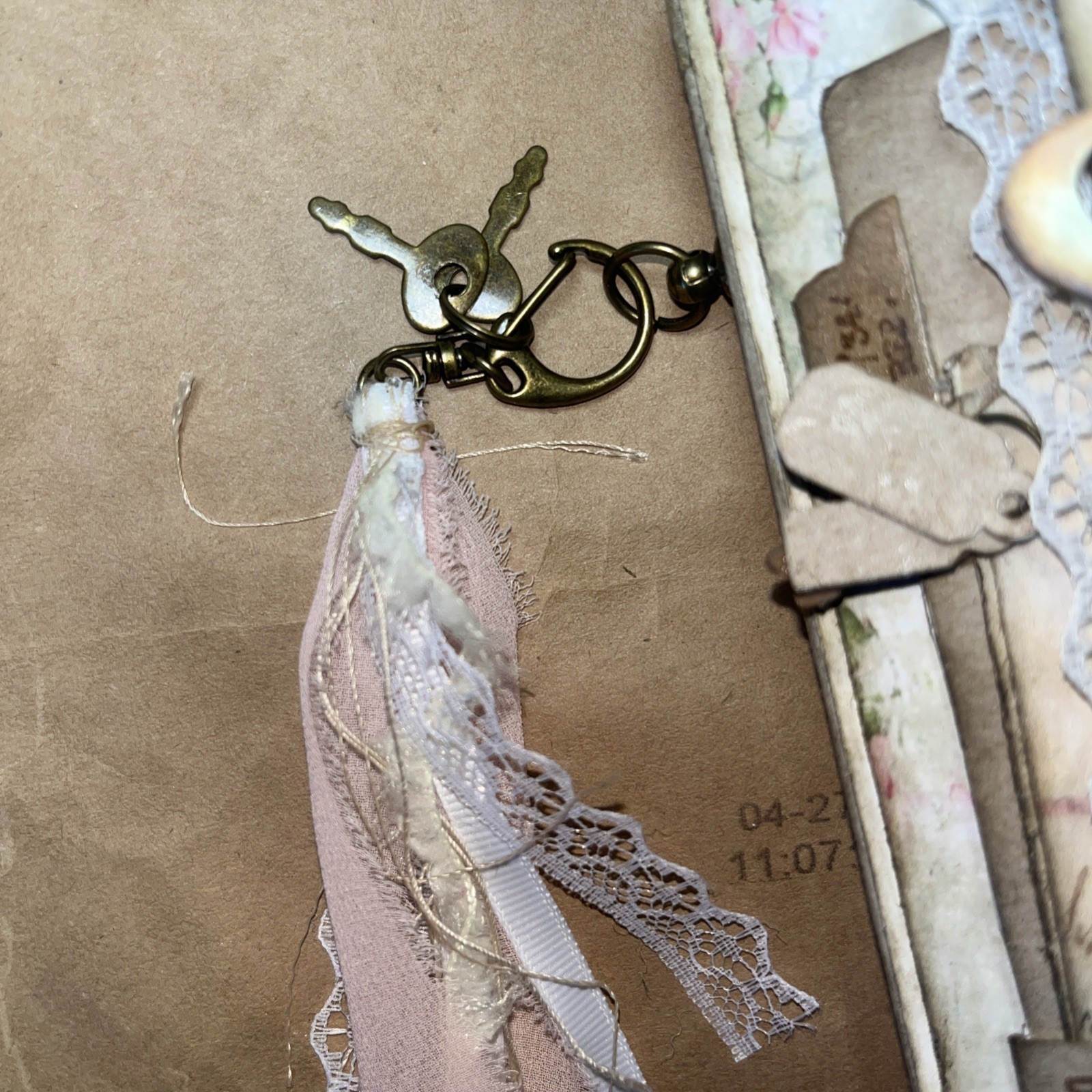 Handmade Junk Journal Folio Loaded with Flaps and Flips Working Lock And Keys