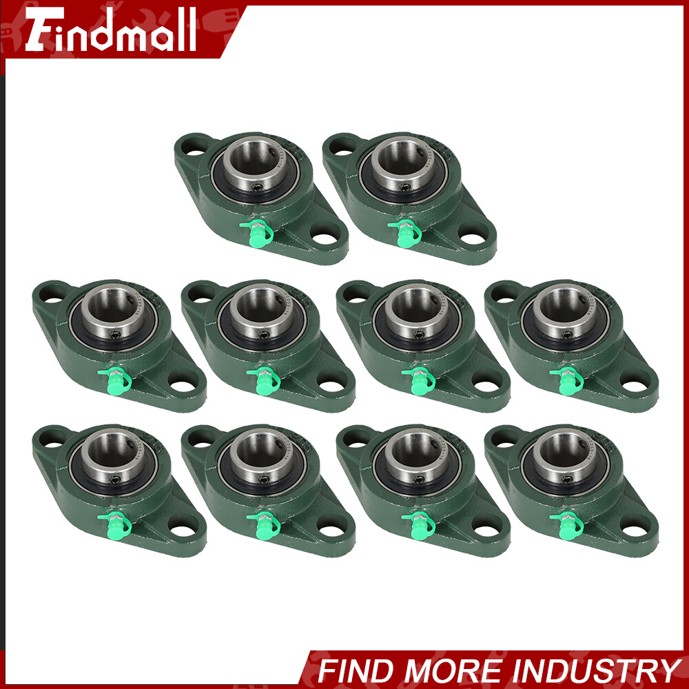 Findmall 10PCS UCFL205-16 Pillow Block Flange Bearing 1″ Bore 2 Bolt Solid Base