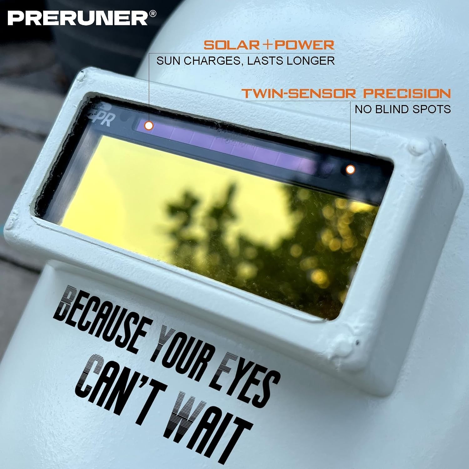 Gold Auto-Darkening Welding Lens 2″ x 4.25″, Slim Design for Enhanced Visibility