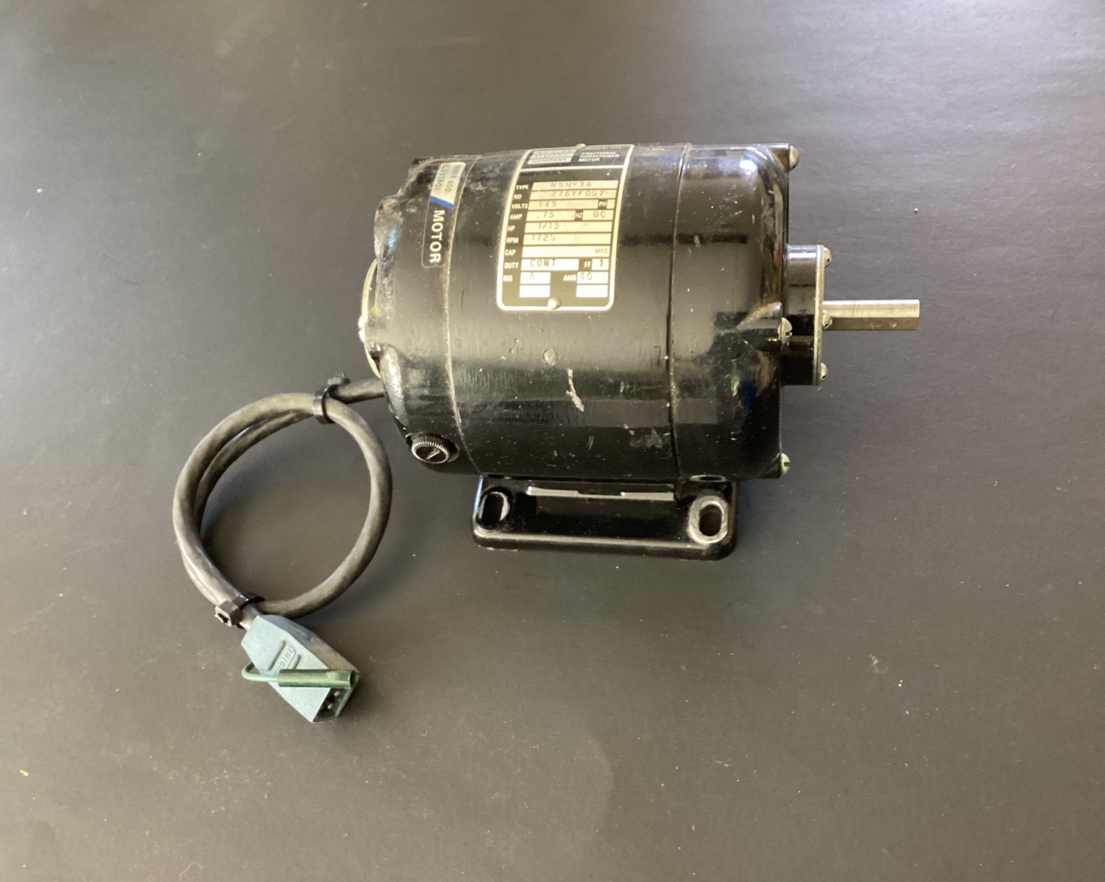 Bodine NSH-34 DC Fractional Motor 115V 1/15HP 1725RPM Reversible Tested