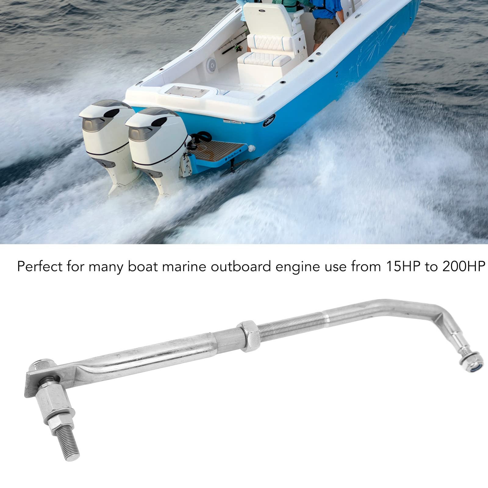 Outboard Motor Steering Link, 265‑315mm Adjustable Stainless Steel Material, …