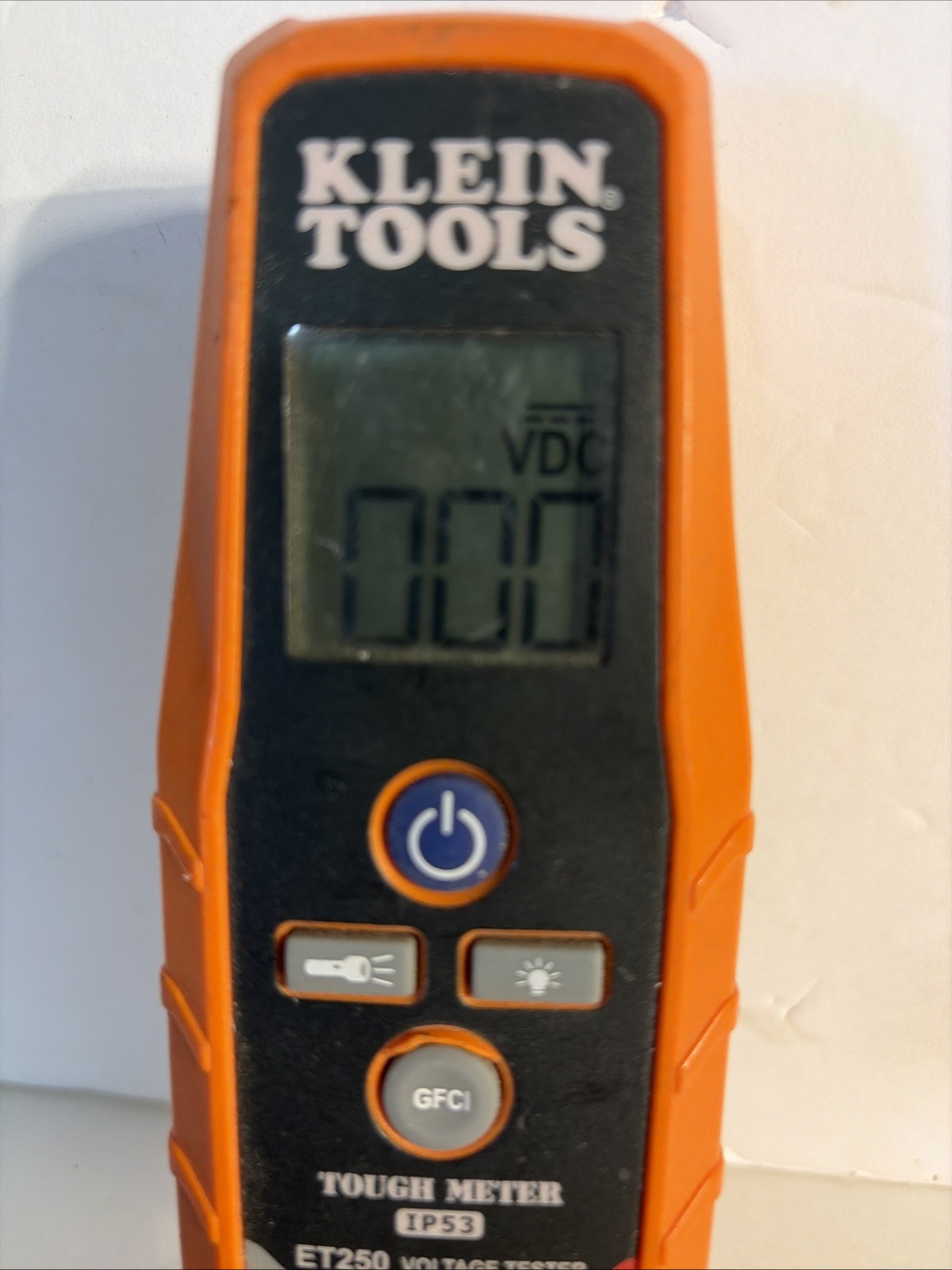 Klein Tools Tough Meter IP53 ET250 Voltage Tester Cat IV 600V