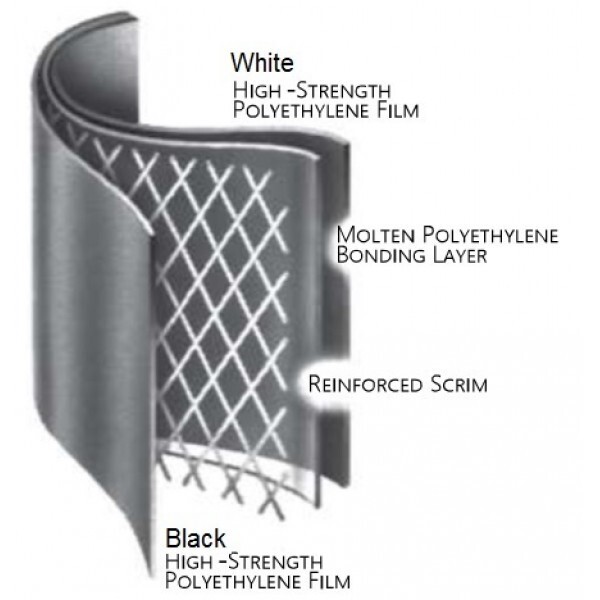 VBS – Dura Skrim – 20mil -String Reinforced White Plastic Sheeting-UV Stabilized