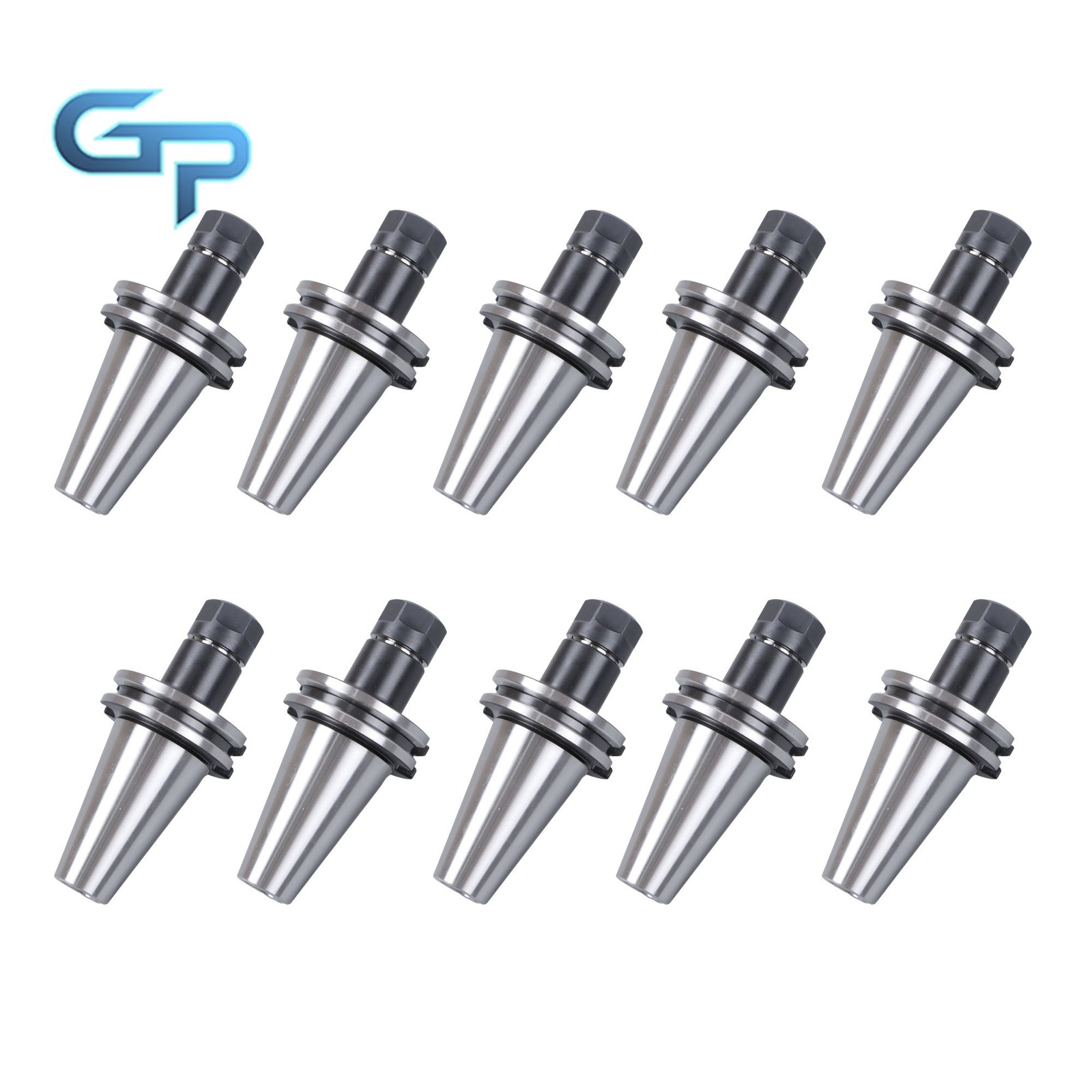 10 pcs CAT40-ER16 Collet Chuck 2.76″ 70mm Length Tool Holder Set