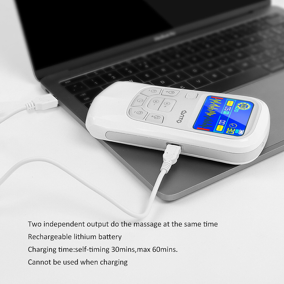 TENS Unit EMS Stimulator Pulse Massager Muscle & Nerve Pain Relief Rechargeable