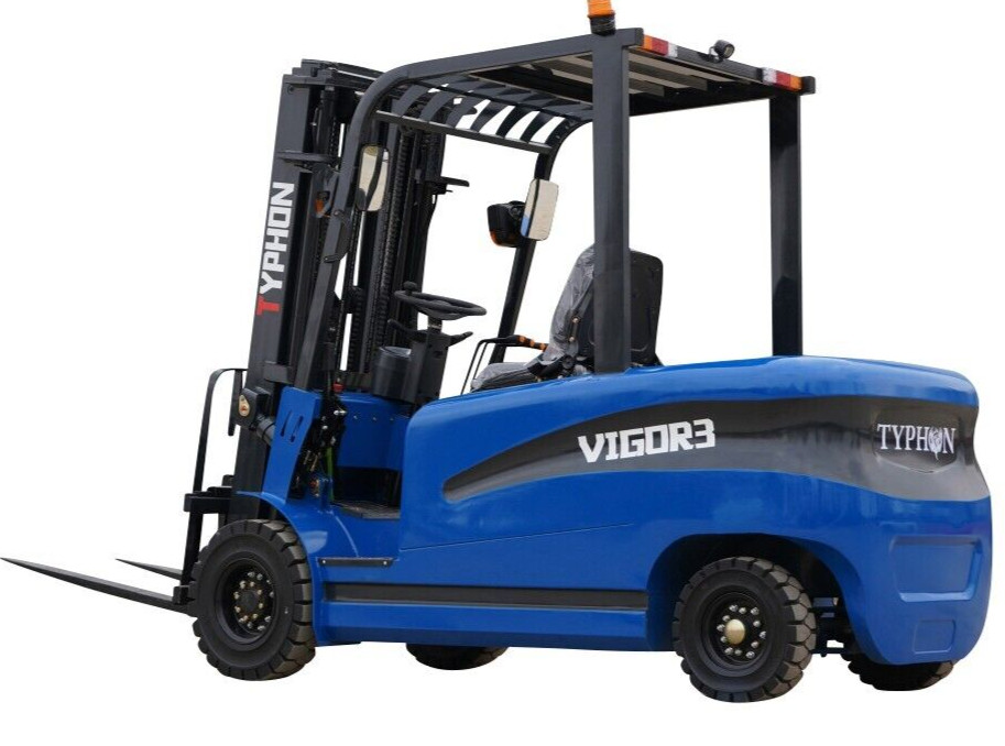 New 3 Ton Rated Capacity TYPHON Electric Forklift Lifter w Side Shift, 3 Stage