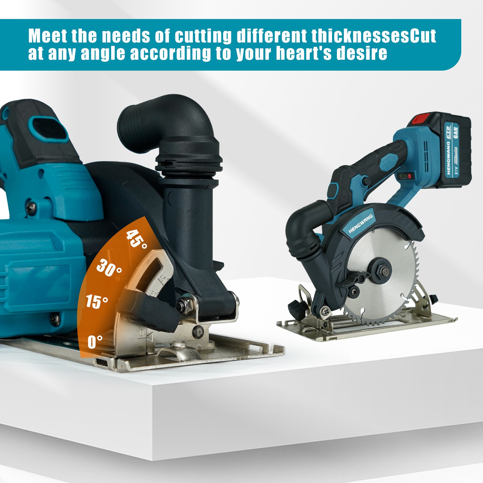 21V 6-1/2 inch Cordless Circular Saw with Two Batteries Two saw blades brand new