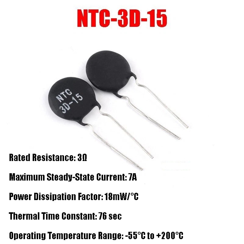 NTC/PTC Thermistor Temperature Sensor 3D/5D/8D/10D/20D/47D-5/7/9/11/13/15/20/25