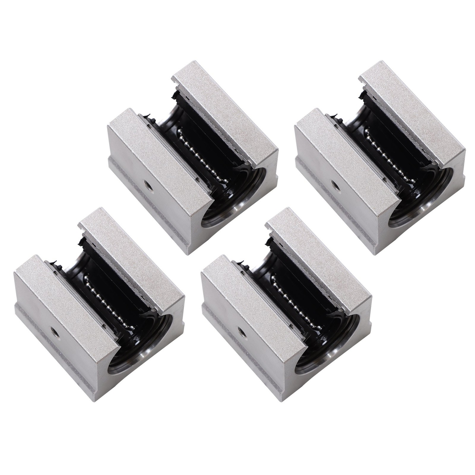 2Pcs SBR20-2200mm Linear Rails + 4× SBR20uu Bearing Blocks & 4×20mm Fixing Rings