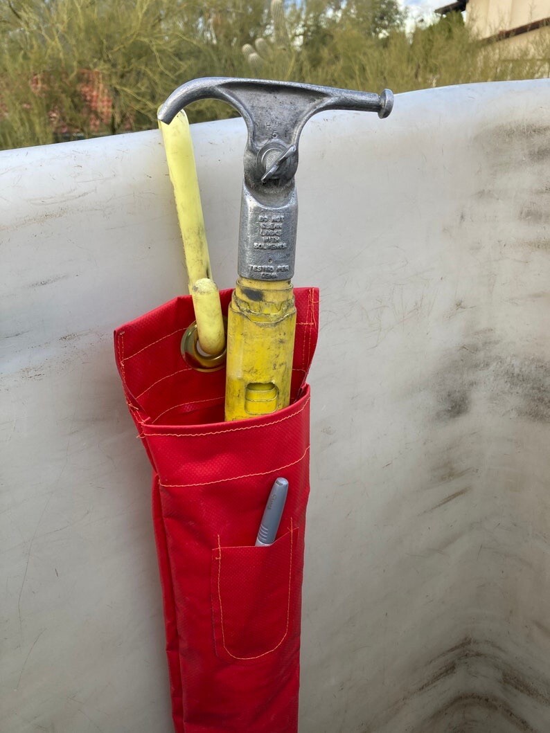 Lineman Bucket Bag, Short Switch Stick Holder, Lineman Ariel Tool, Red