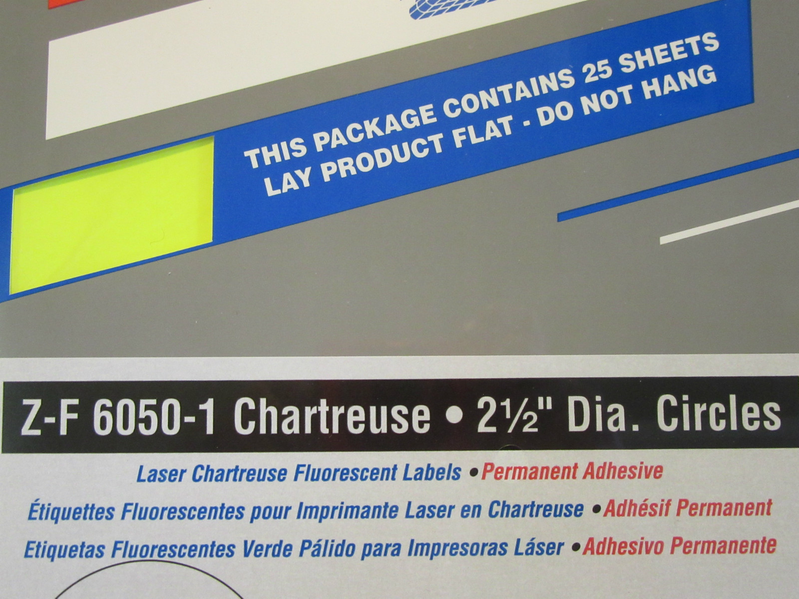 (2 1/2″) Chartreuse YELLOW Round Inventory LABEL Sticker Canning Craft PERMANENT