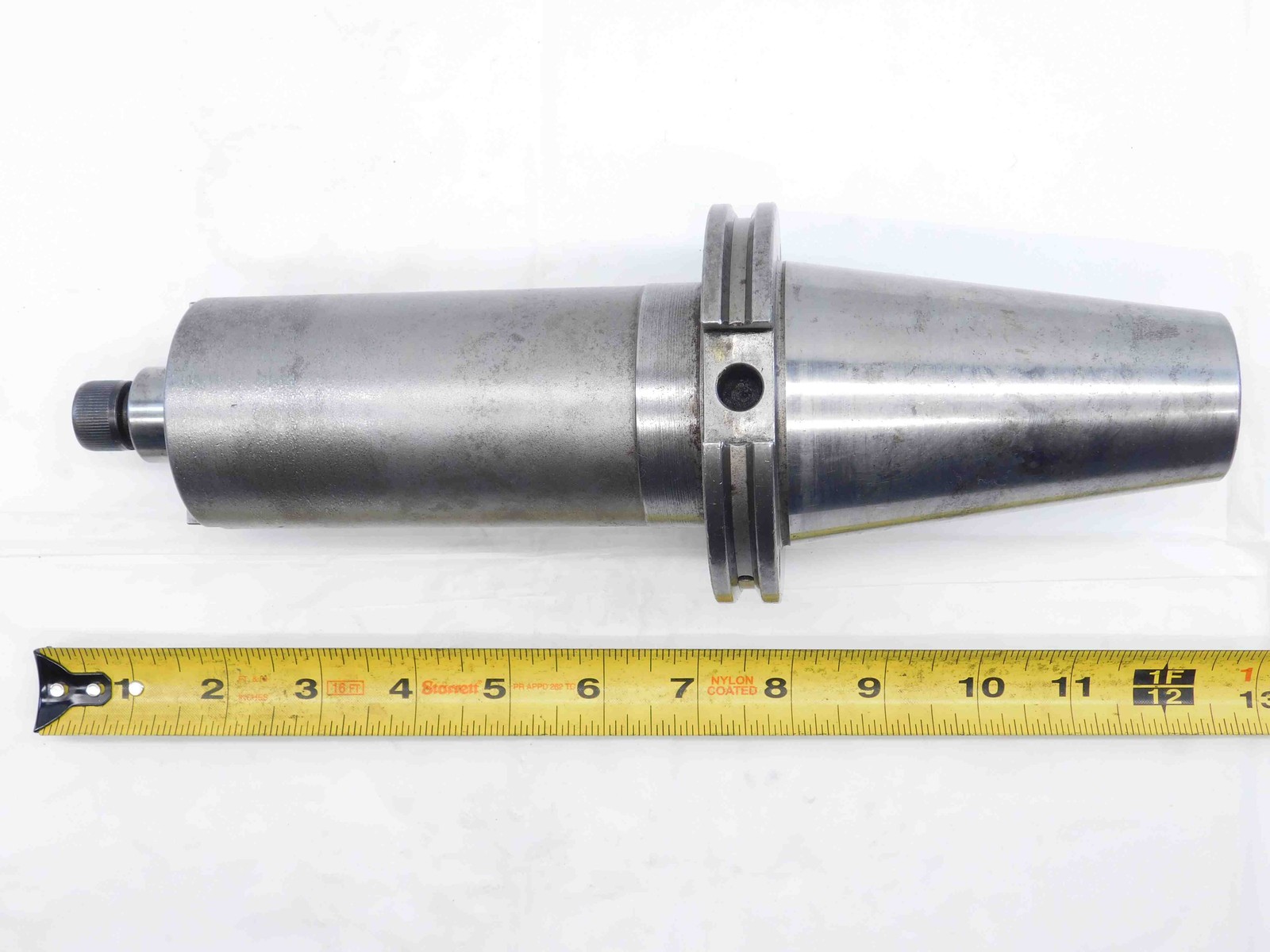 CAT50 1″ PILOT O.D. 3/8 KEY FACE / SHELL MILL TOOL HOLDER COOLANT EXTENDED 1.0