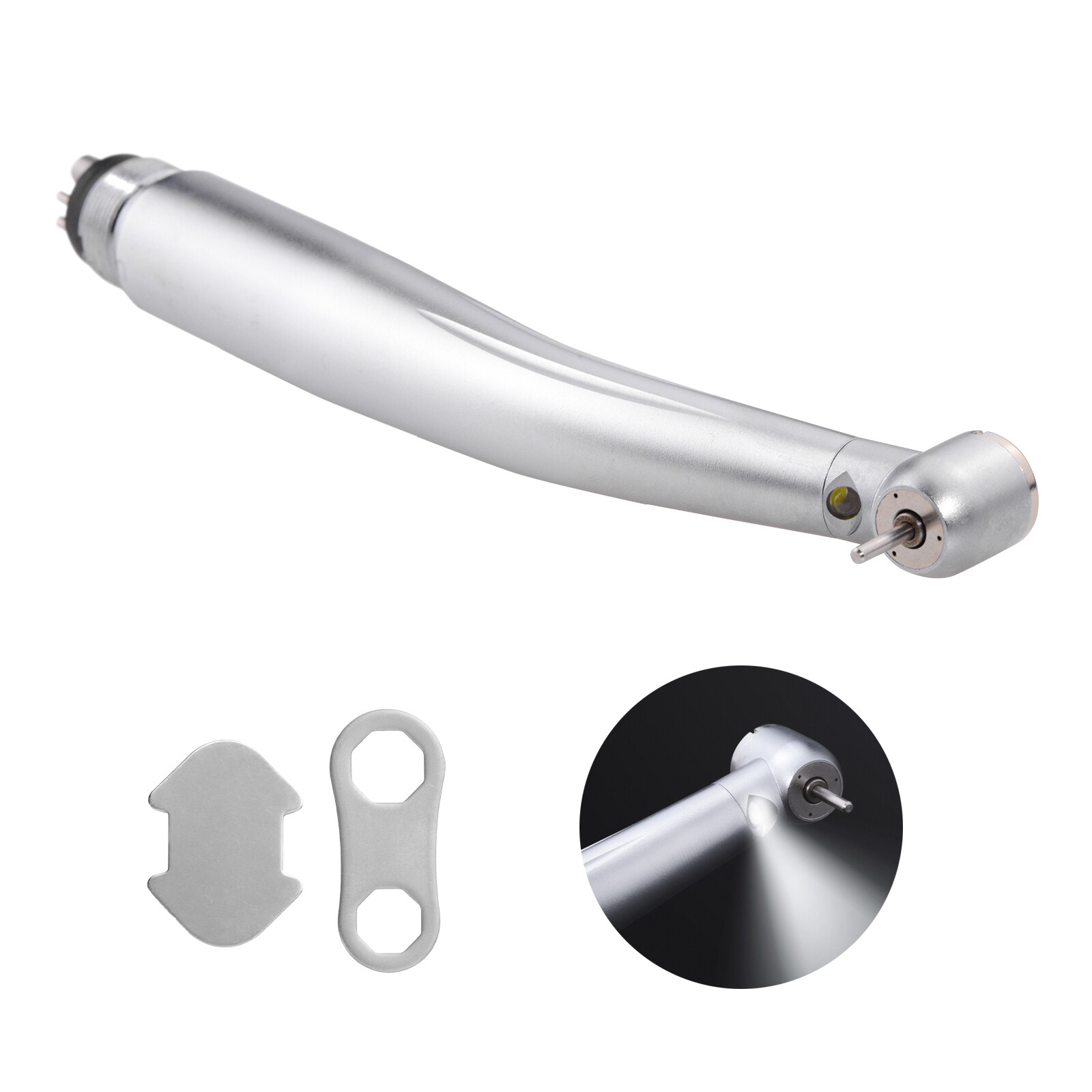 Dental High Speed Handpiece LED E-generator Push Button 3 Water Spray 4H US