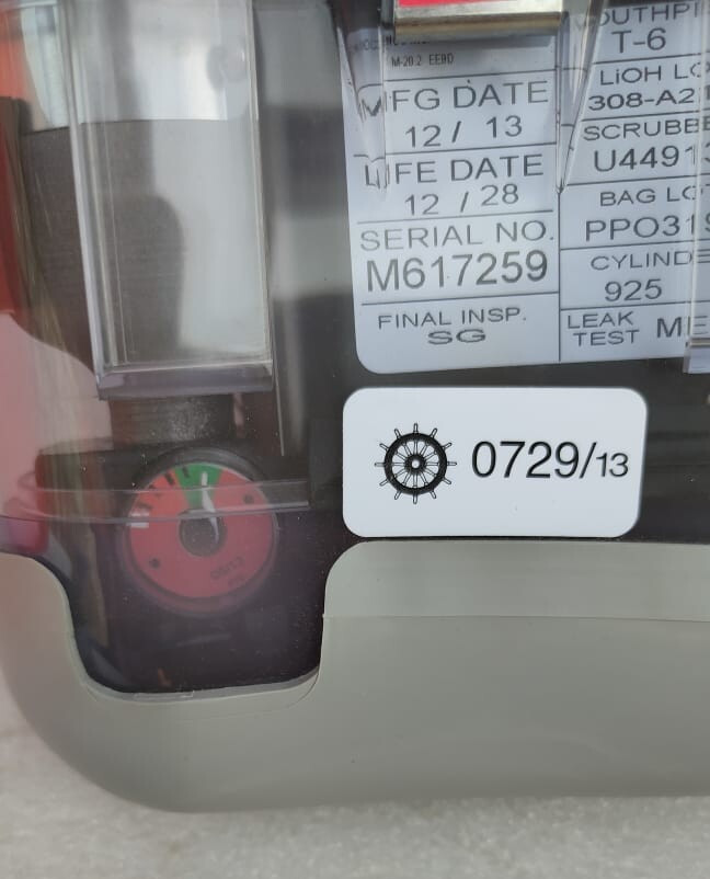 OCENCO EEBD BREATHING DEVICE M-20.2 (LIFE DATE 12/2028)