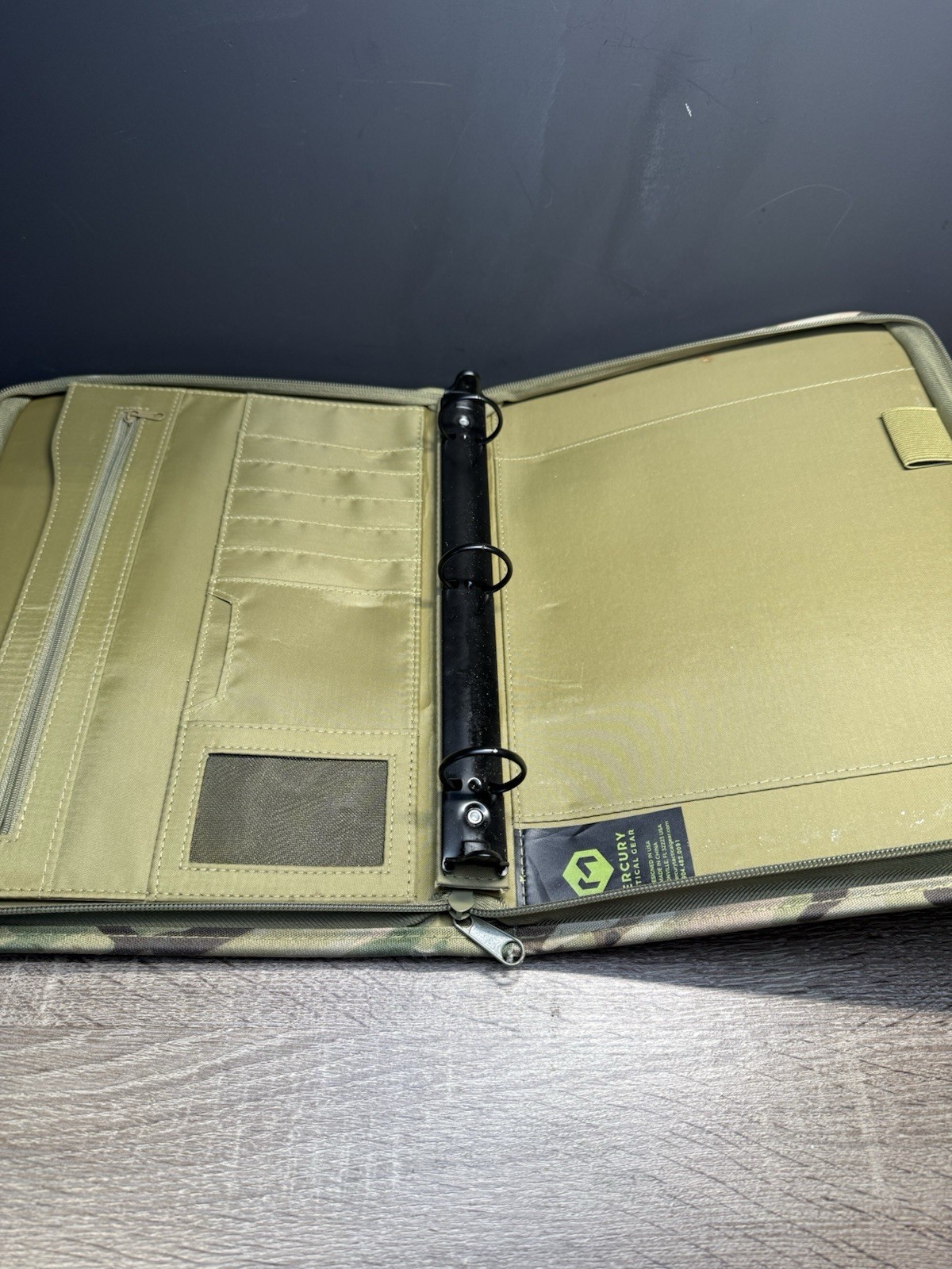 Mercury Tactical Gear QUICFIL Ring-Bound Planner Large Zippered Camo Organizer