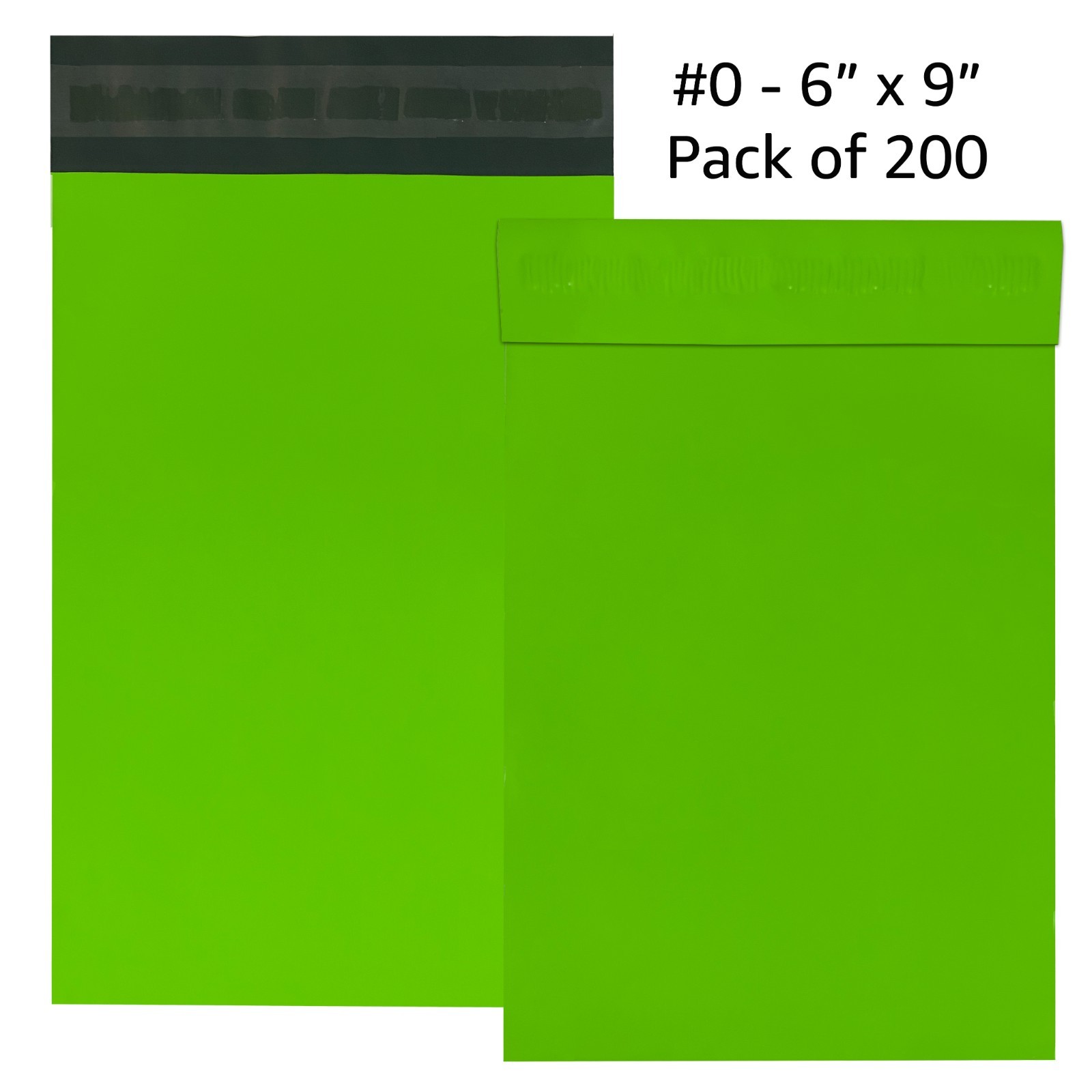 UOFFICE 200 Green 6×9″ Poly Mailers Self-Seal Lightweight Shipping Bags