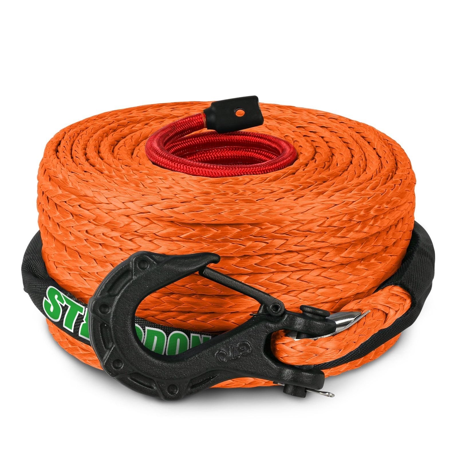 3/8″ x 60ft Synthetic Winch Rope 19,854lbs Dyneema Winch Cable Line with Hook…