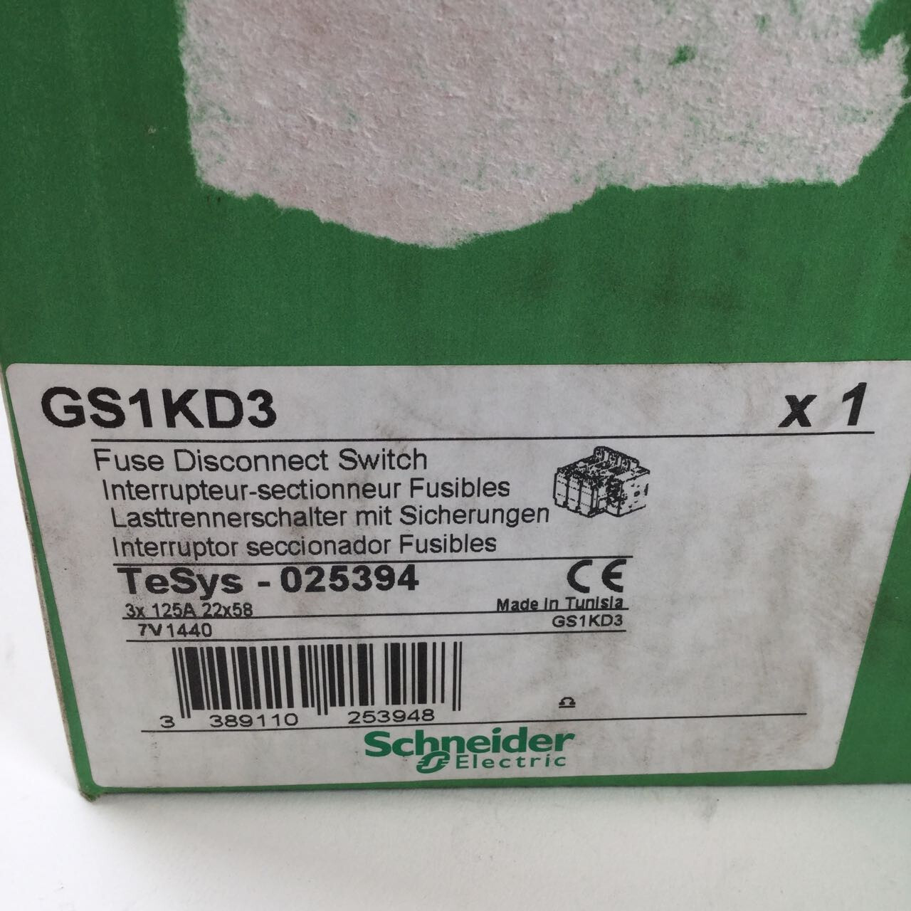Schneider Electric GS1KD rocker switch 2-way TeSys 025394 New NFP