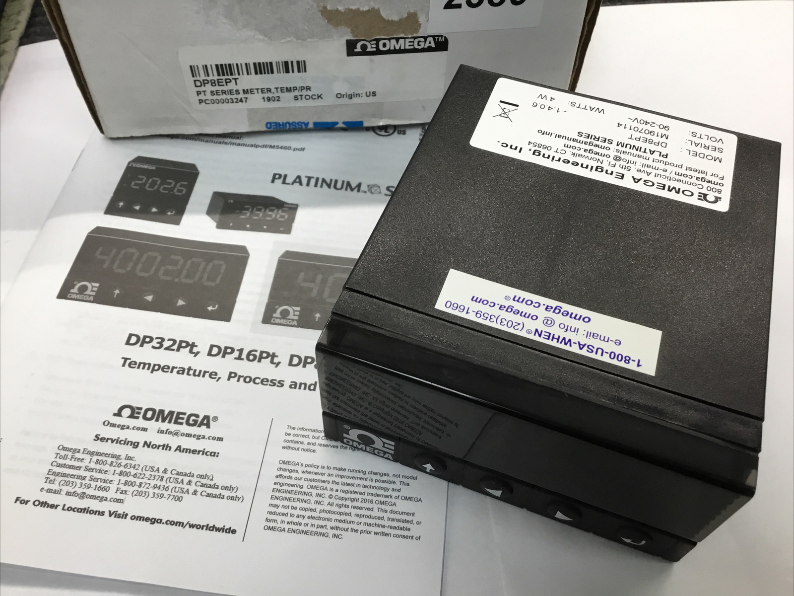 Process Controller Platinum Series 1/8 DIN 90 to 240 Vac Inputs & Outputs USB