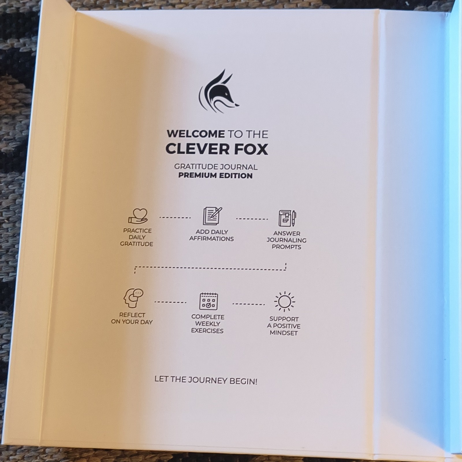 Clever Fox Gratitude Journal Premium Edition ROSE GOLD with Stickers NEW RARE