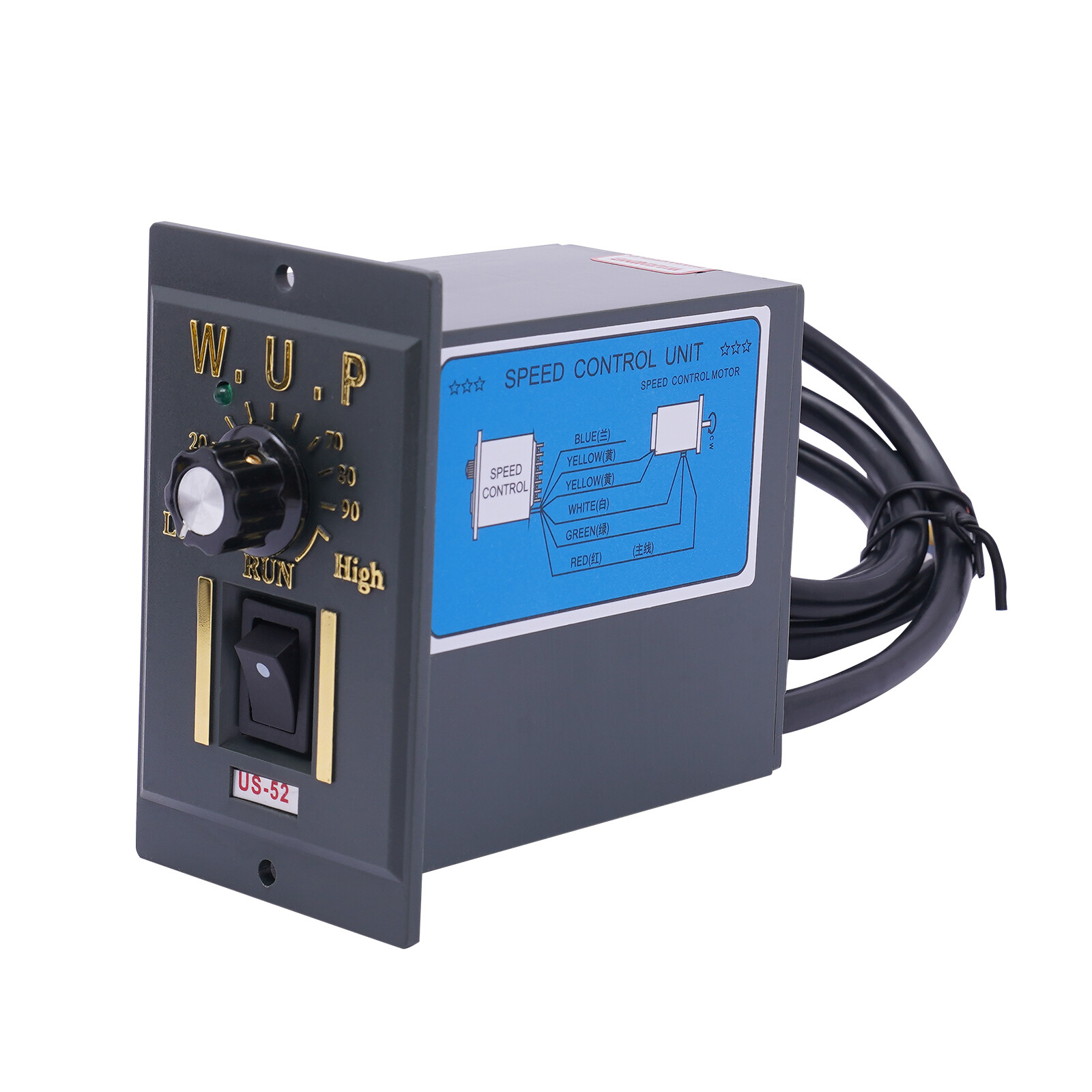 AC110V Gear Motor Electric Motor 25W Variable Speed Controller 90-1350r/min 1:60