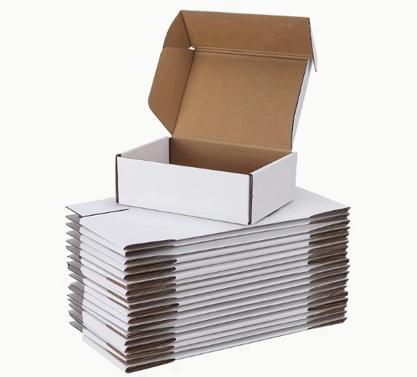 5~50 6x4x2in Shipping Boxes Pack White Corrugated Cardboard Boxes giftbox Bussin