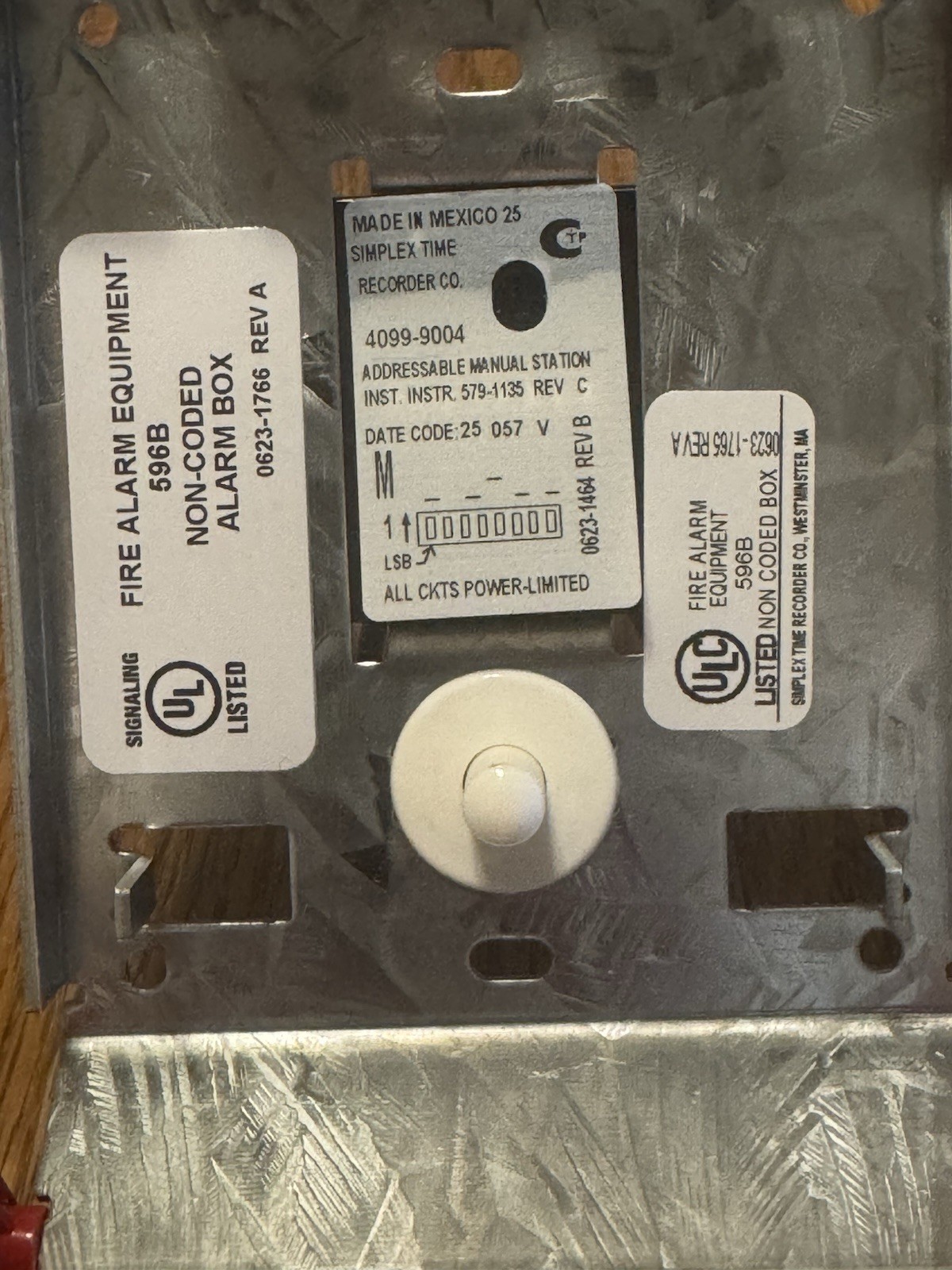 Simplex 4099-9004 Addressable Manual Pull Station