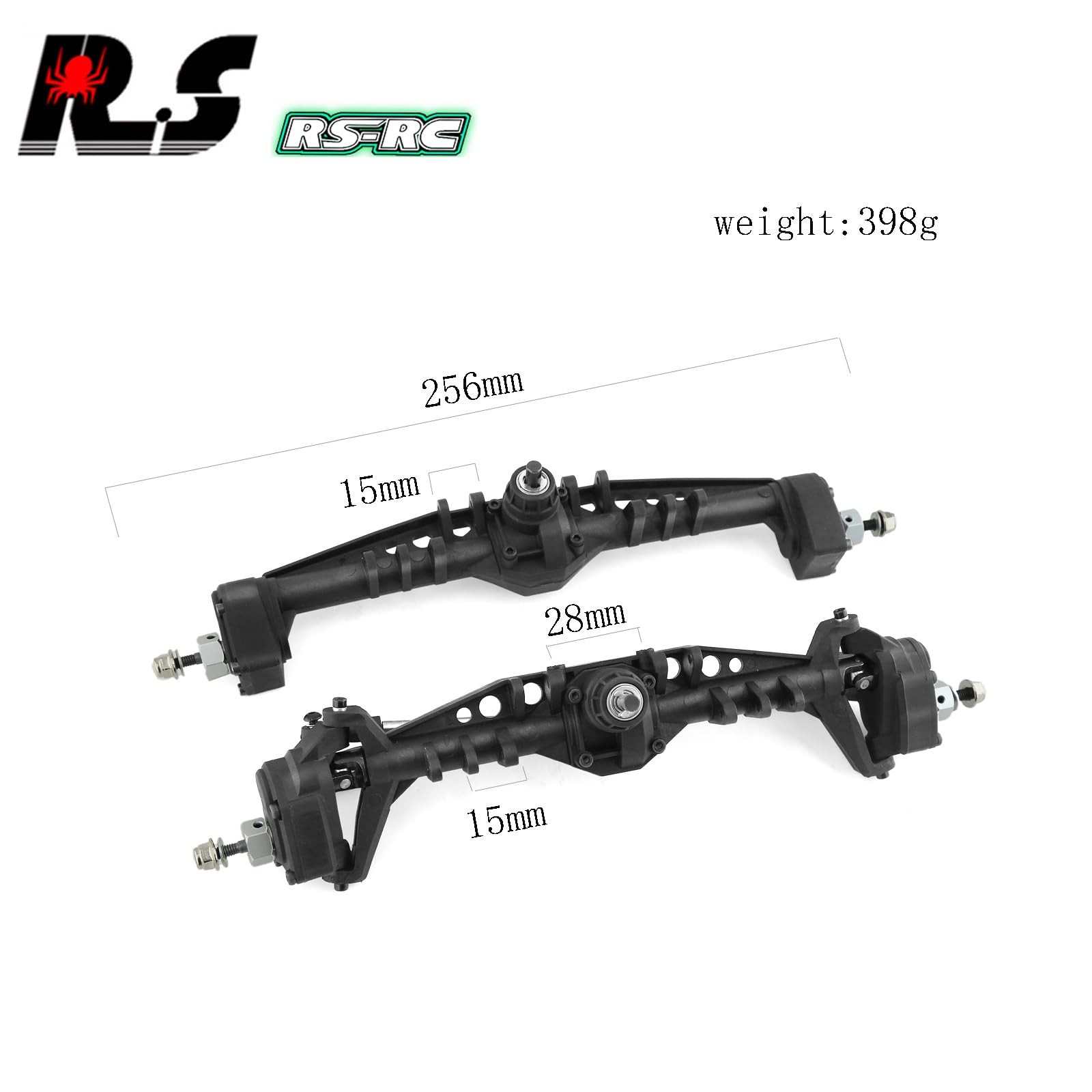 Redspider Front And Rear Plastic Currie F9 Portal Axle For Axial Capra Utb10