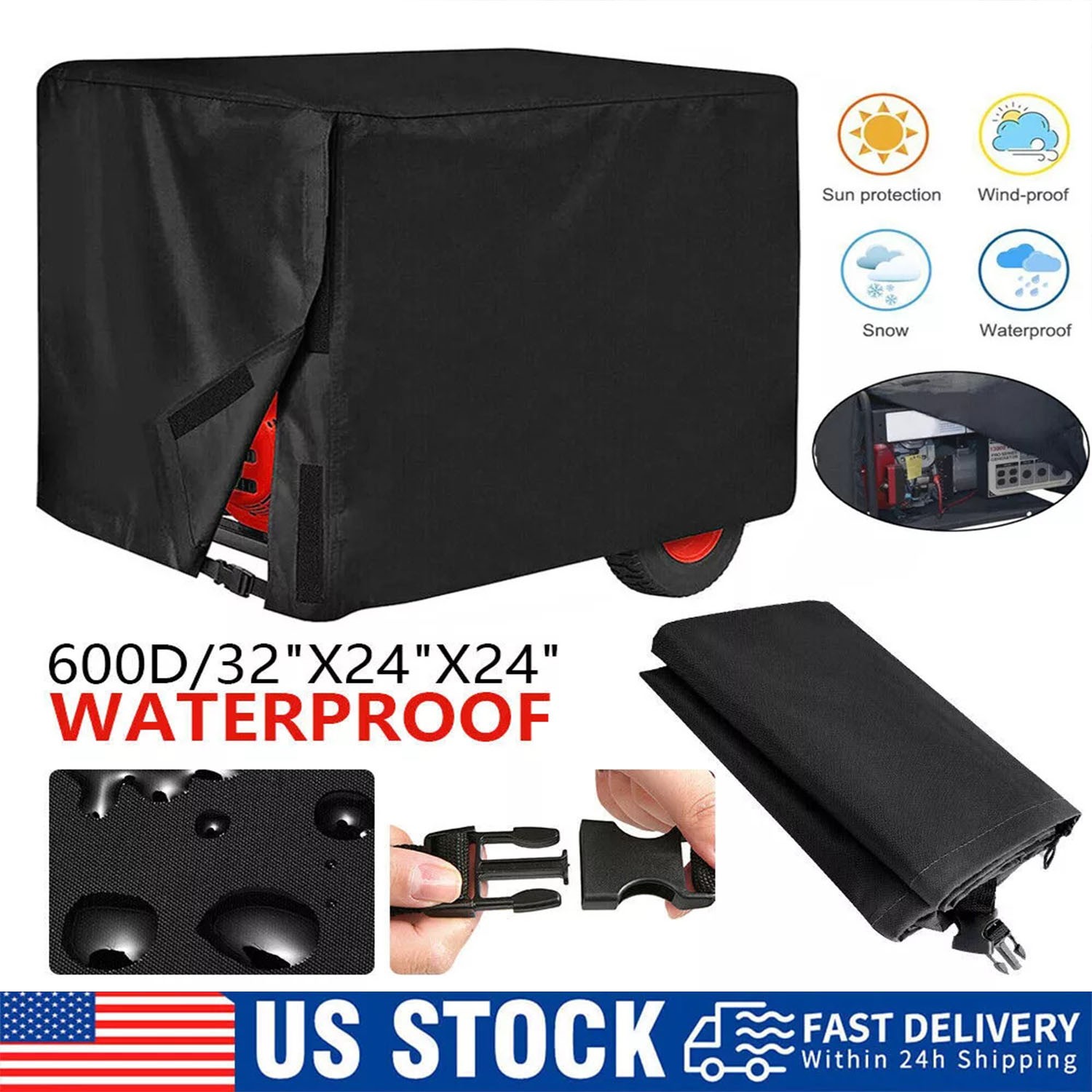 Generator Cover While Running Heavy Rain Universal Waterproof Dustproof Protect