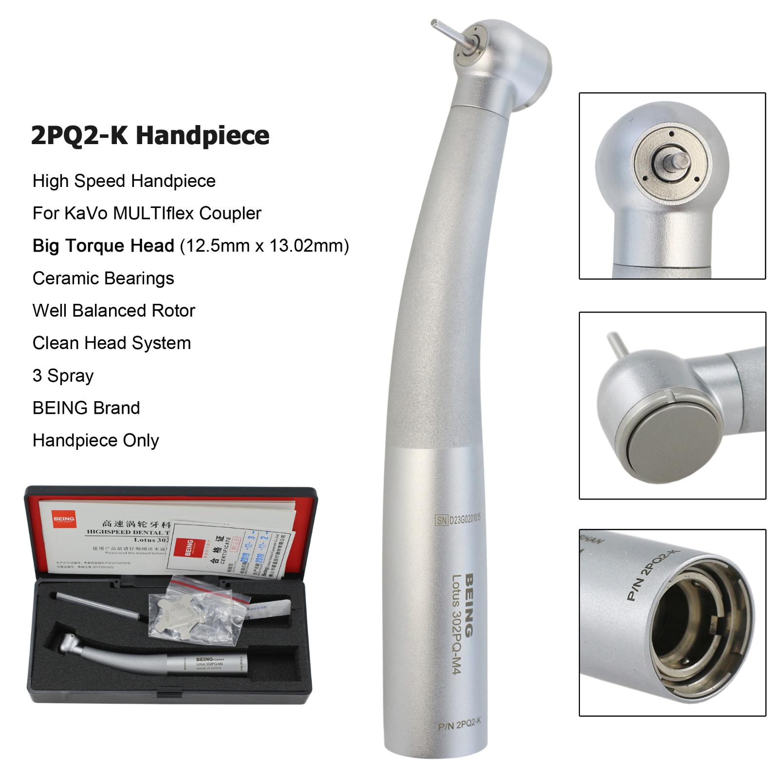 BEING High Speed Dental Handpiece Turbine For KAVO MULTIflex LUX Coupling 4 Hole