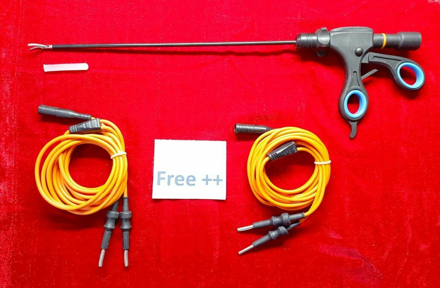 Laparoscopic Bipolar Sealer Cutter Silver Jaw 5mm With Bipolar Cable 2pc Free