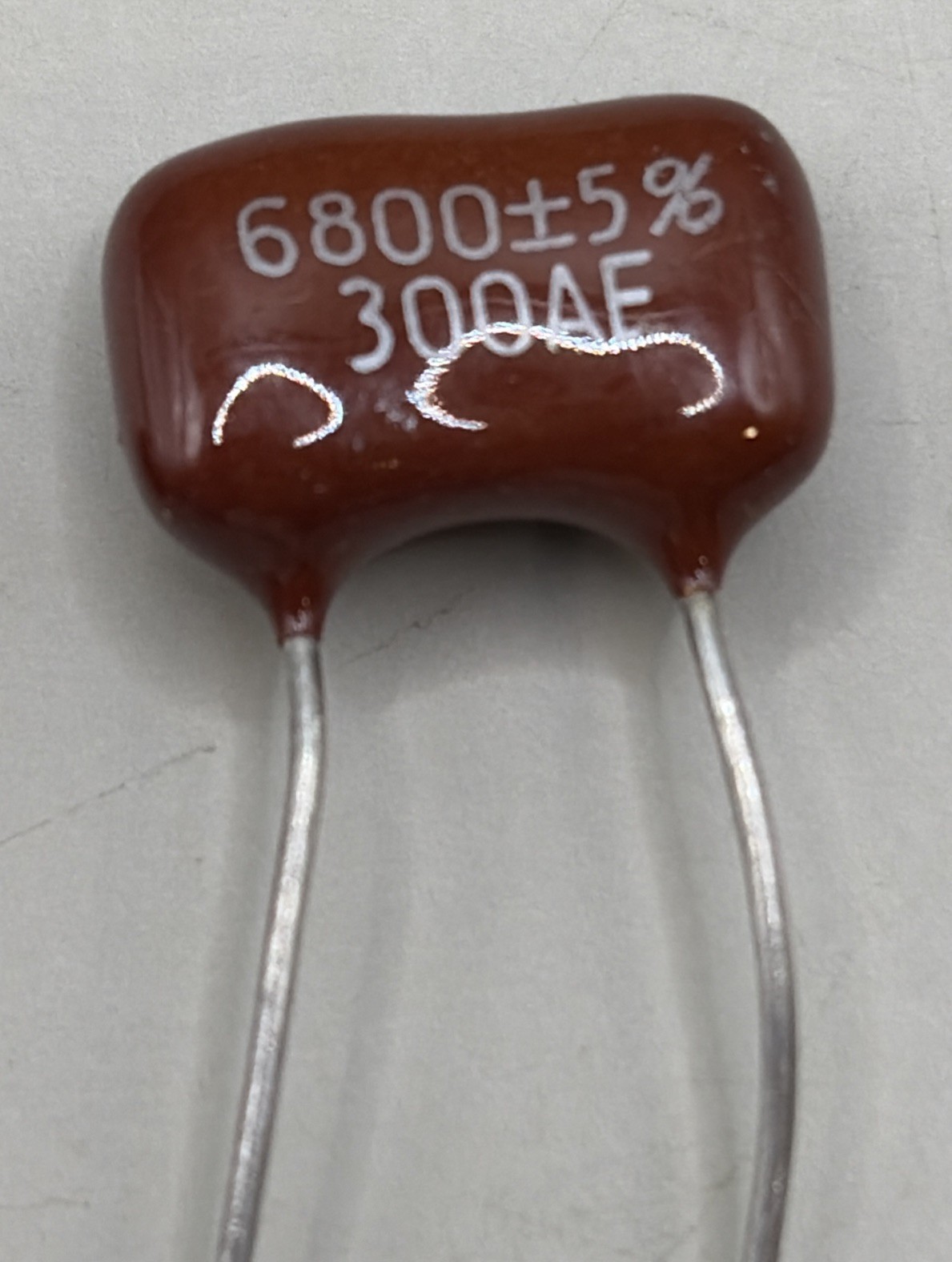 QTY 5 Cornell Dublier 6800pF 300V 5% Dipped Silver Mica Capacitors NOS