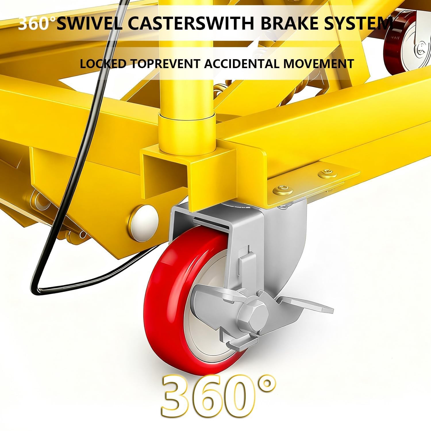 Manual Double Scissor Lift Table Hydraulic Lift Cart 330Lbs 50 Inch Lifting