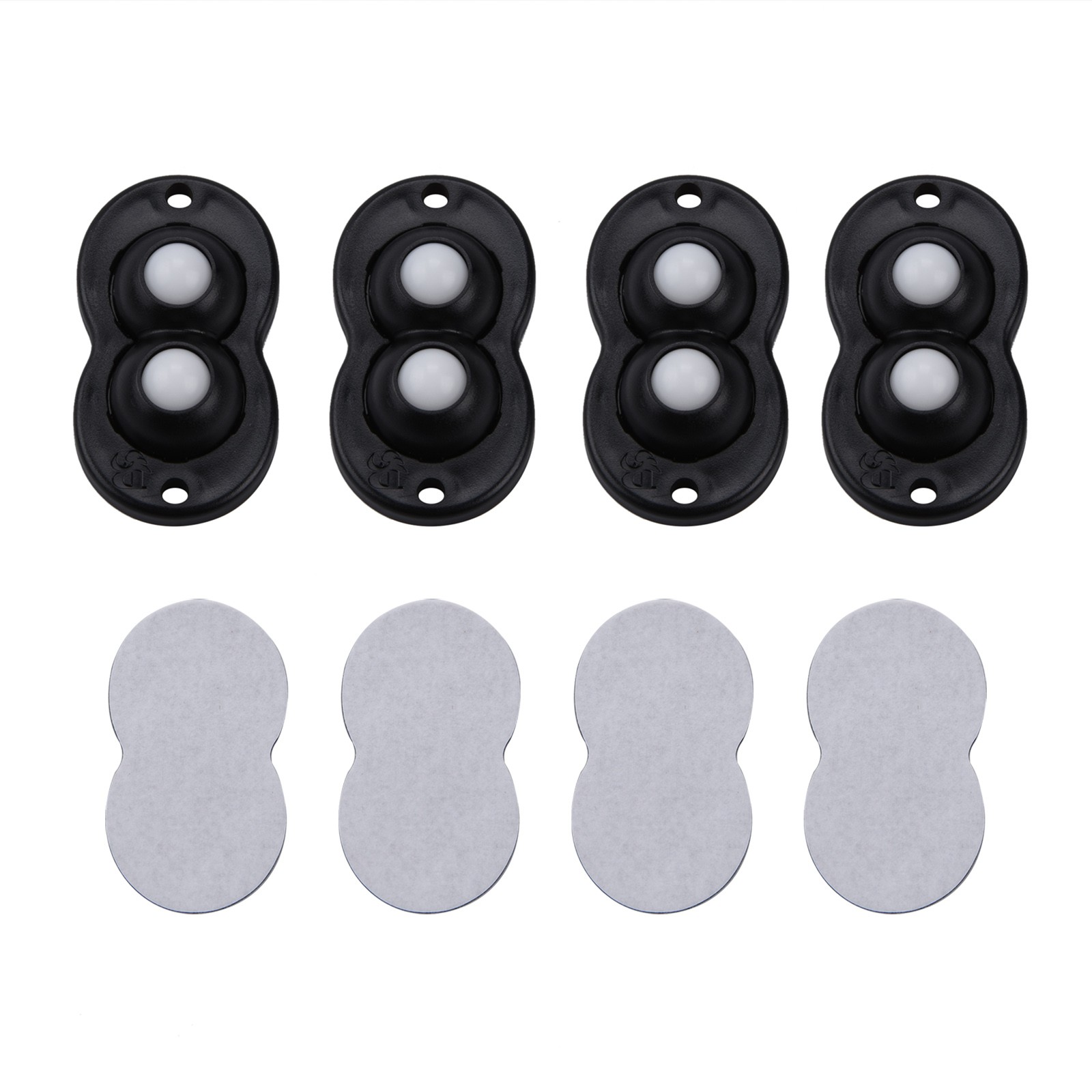 4PCS/Pack Self Adhesive Caster Mini Swivel Wheels Ball Pulley For Storage Box