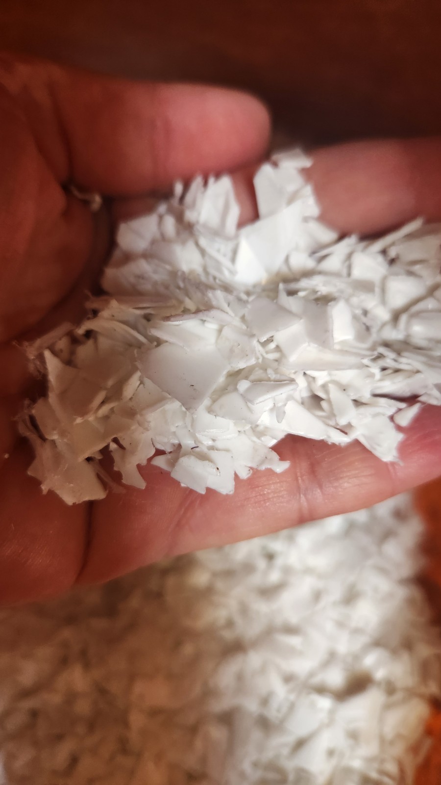 Shredded White HDPE Recycled Plastics, Plastic Flakes 1 Lb, Crafting, Molding
