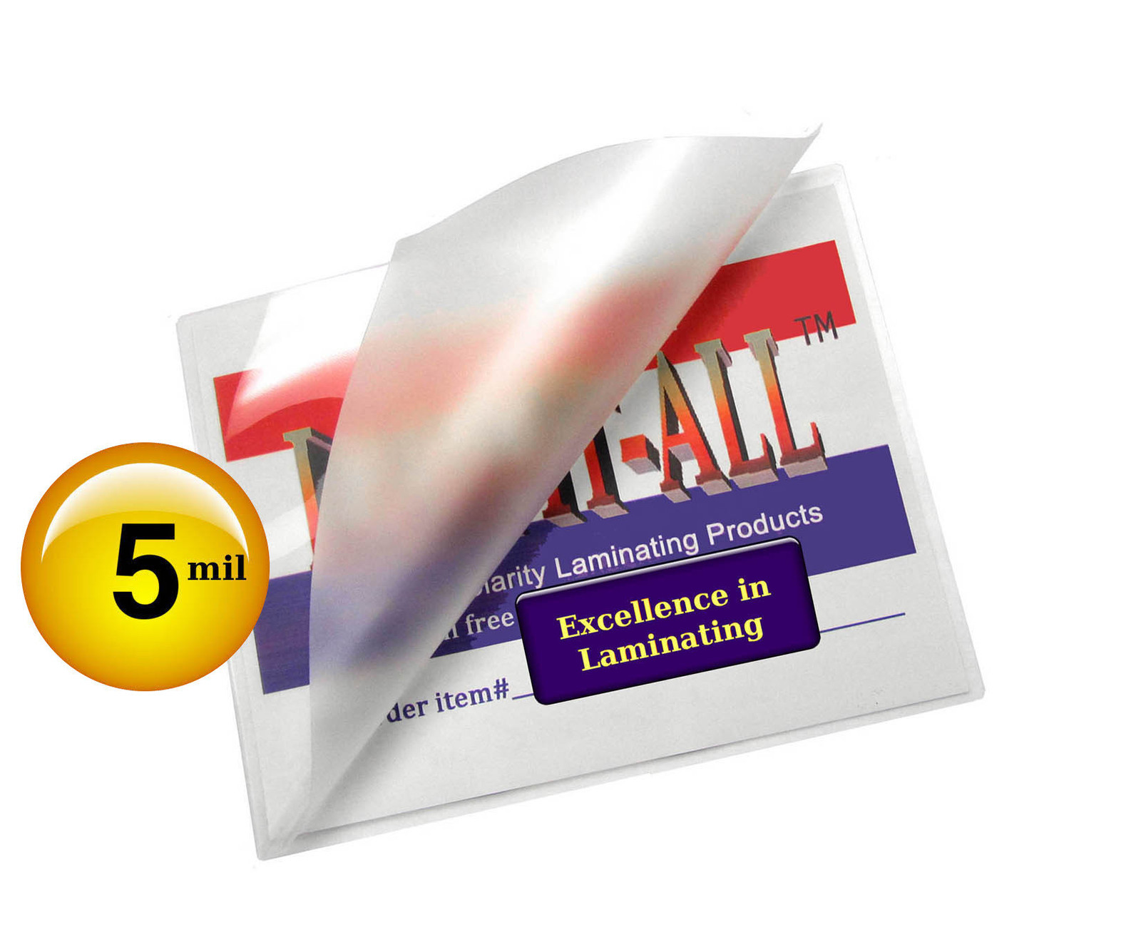 LAM-IT-ALL School ID Cards Hot Laminating Pouches 5 Mil 2-1/2 x 3-5/8 (25/pack)
