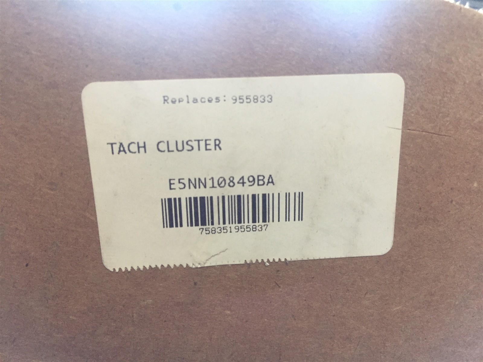 Tisco New Old Stock Part # E5NN10849BA TACH CLUSTER