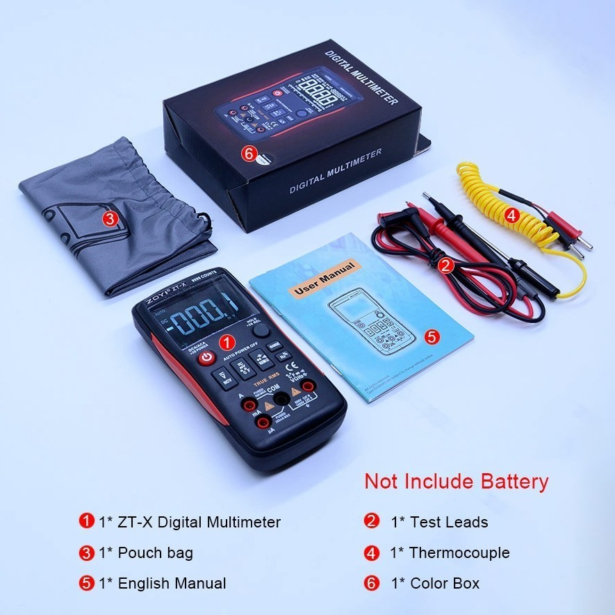ZOYI ZT-X TRUE RMS Digital Multimeter Auto Range With NCV DATA HOLD LCD