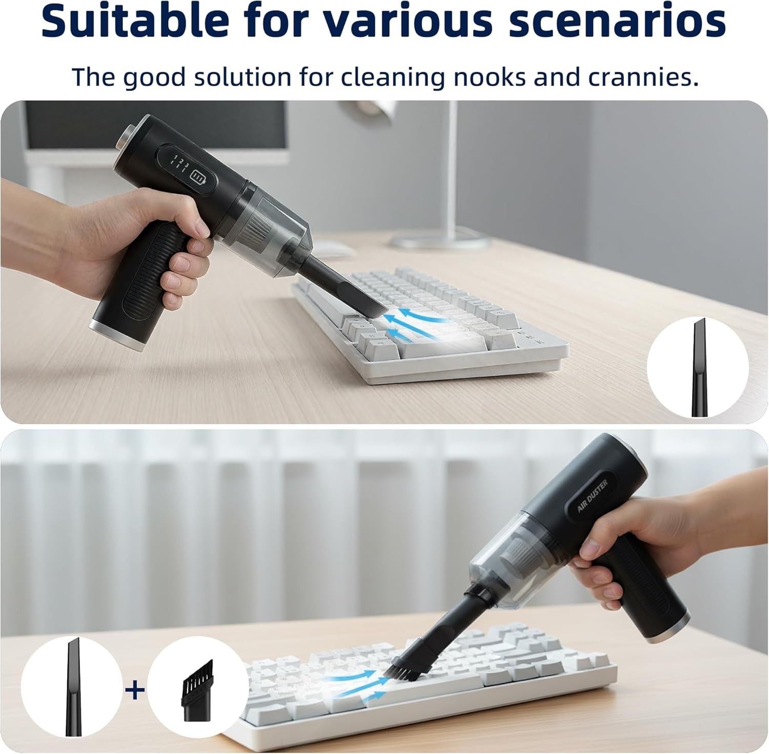 Compressed Air Duster Vacuum Cleaner-100000RPM 4-in-1 -3 Gear Adjustable (New)