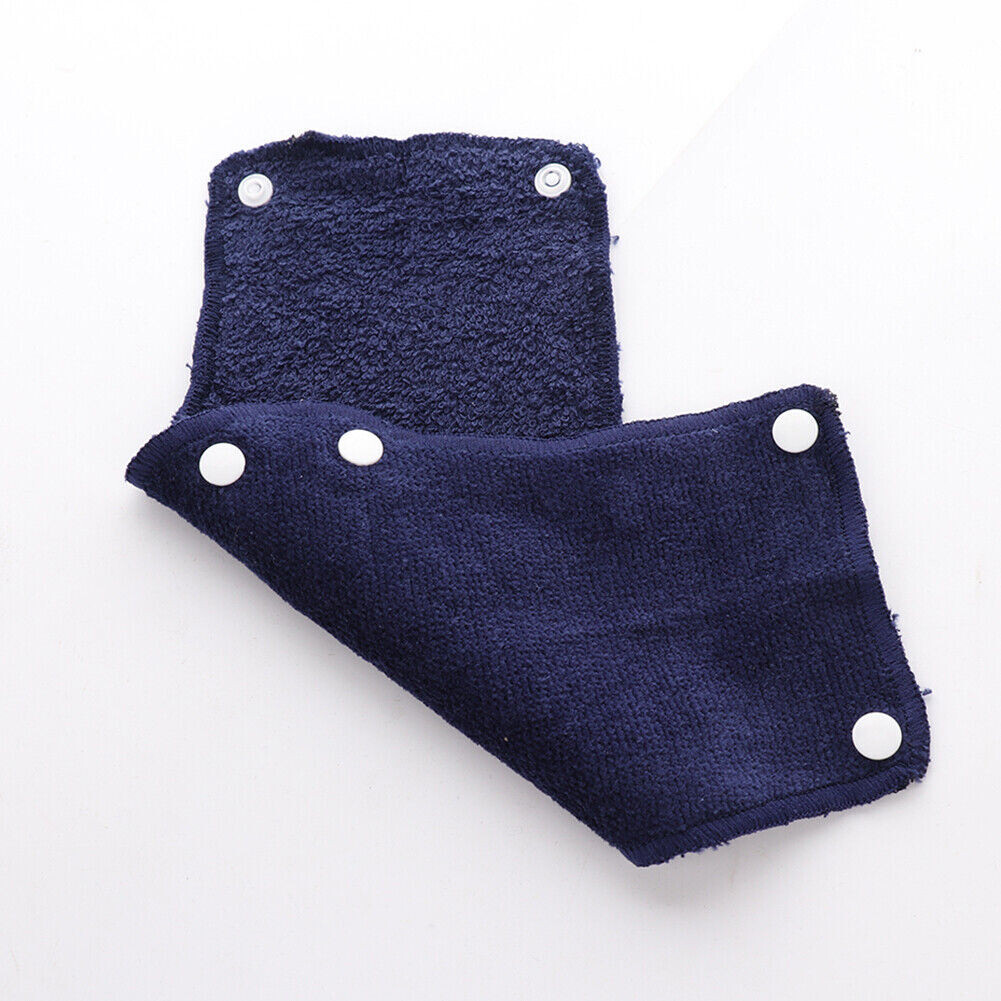 (6 PACK) TERRY CLOTH SNAP ON NAVY HARD HAT SWEAT BAND COTTON LINER CONTRUCTION