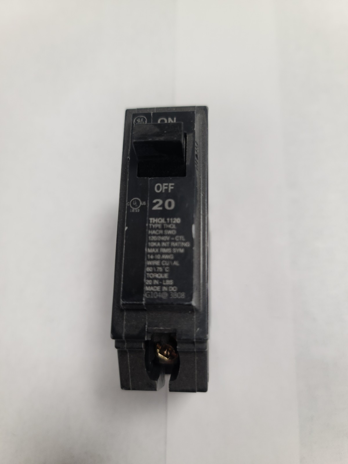 GE THQL1120 20A 120/240V Circuit Breaker