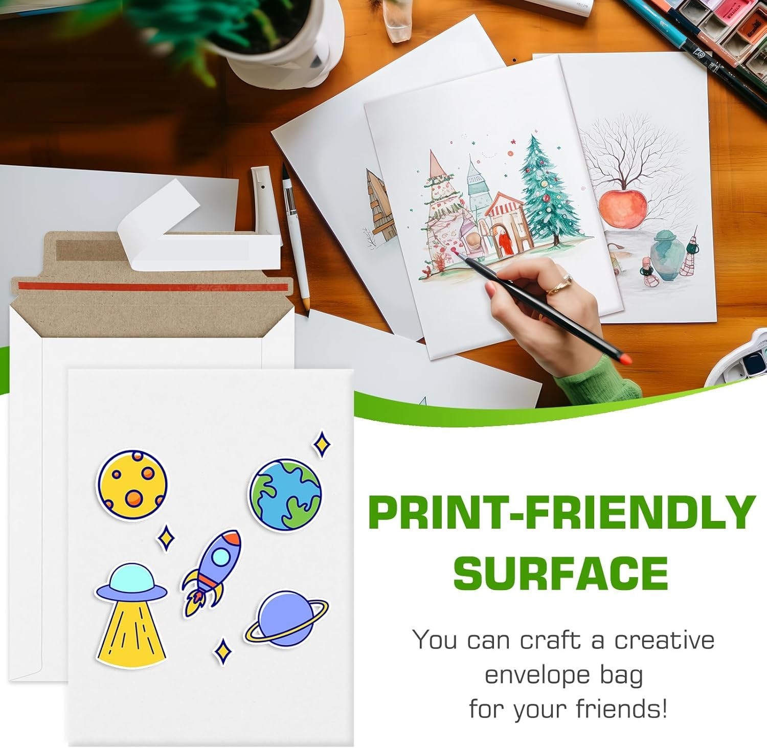 100/400 Rigid Flat Photo Mailers Document Envelopes Cardboard Self Seal Mailer