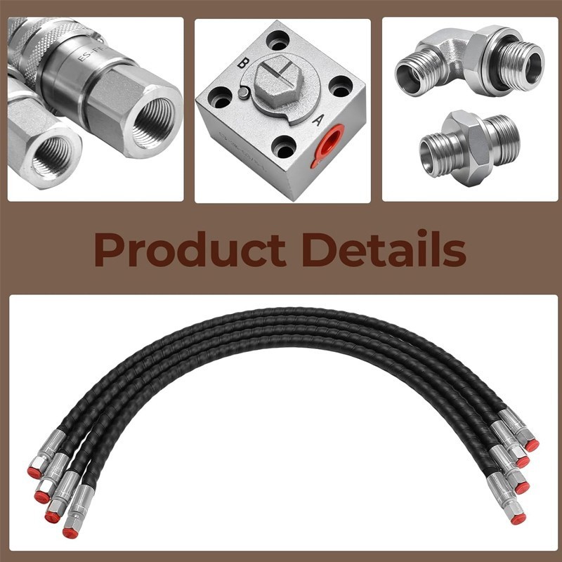 2 Three Way Diverter Valves for 1-2 ton Chinese Mini Excavator w/ Quick Connects