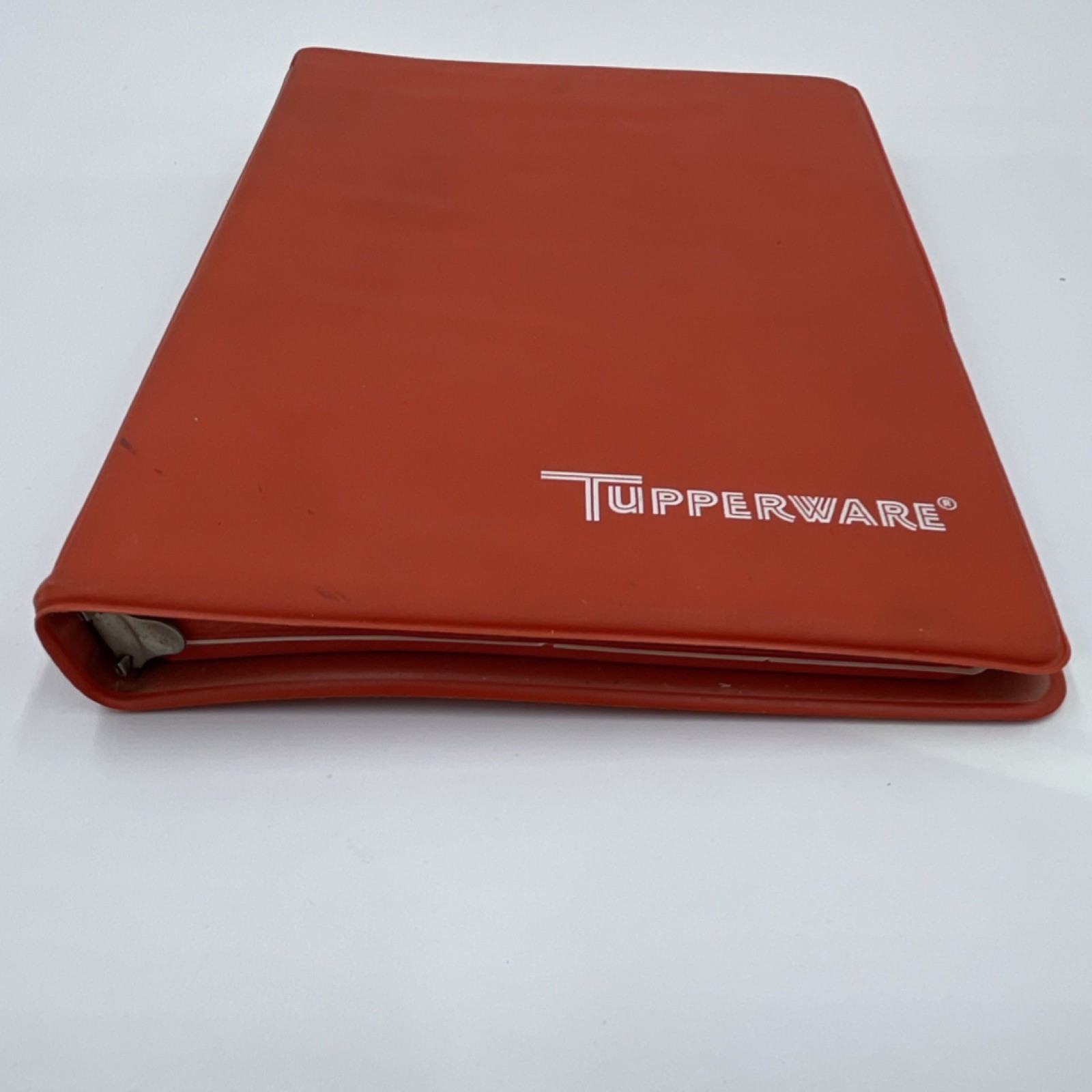 VINTAGE 1970s Tupperware Red Daily Use Binder 50 Sheet Capacity