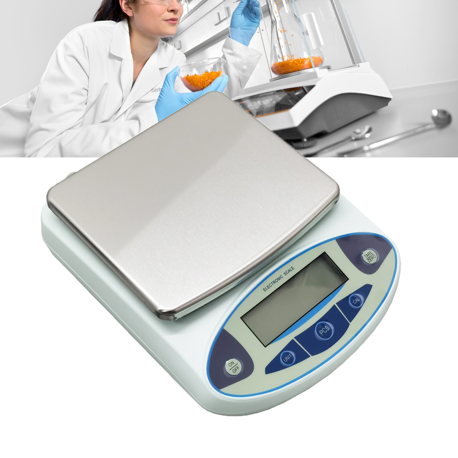 Lab Kitchen Electronic Balance for Weighing High Precision Dual Use 5kgx0.01g